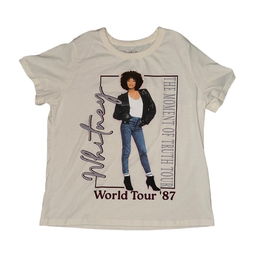 Whitney Houston The Moment of Truth World Tour ‘87 graphic tee size L!